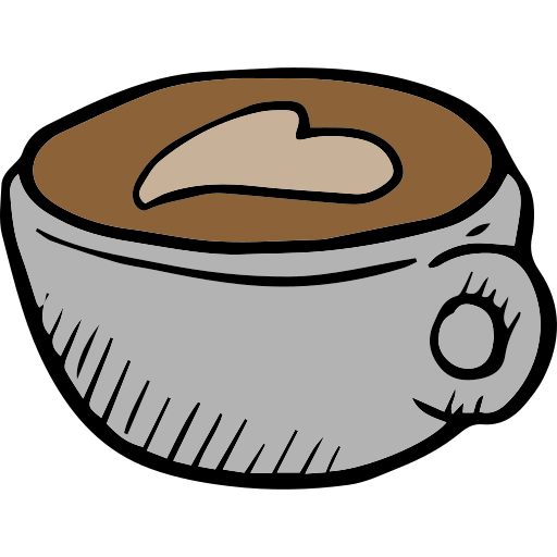 café Hand Drawn Color icono