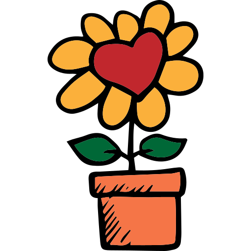 flor Hand Drawn Color icono