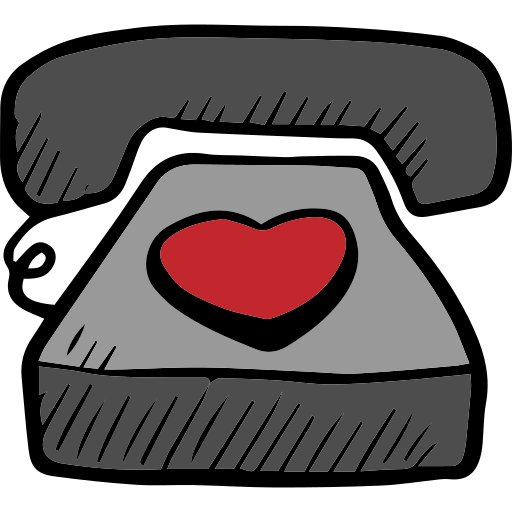 Telephone Hand Drawn Color icon