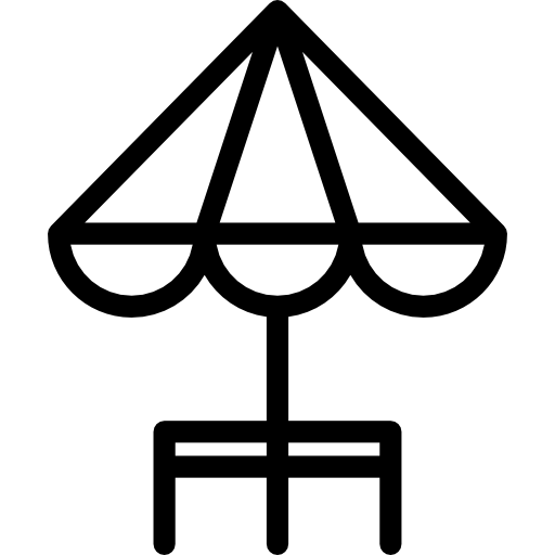 태양 우산 Detailed Rounded Lineal icon