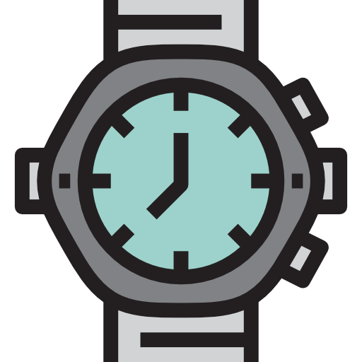 時計 Detailed Straight Lineal color icon