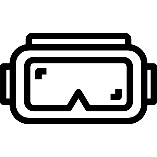 gafas de protección Detailed Straight Lineal icono