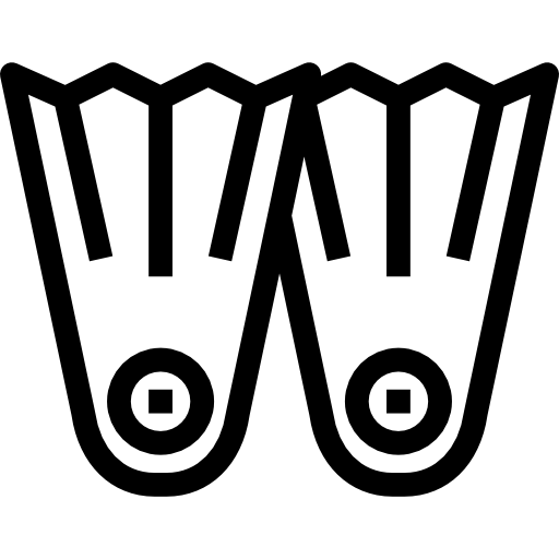 足ひれ Detailed Straight Lineal icon
