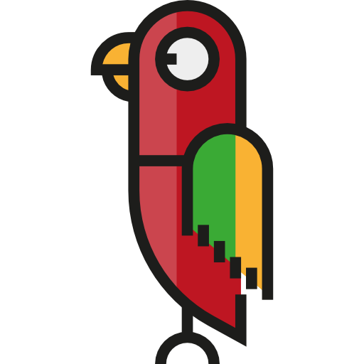 papuga Detailed Straight Lineal color ikona