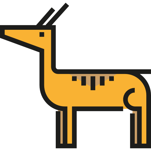 gazela Detailed Straight Lineal color ikona