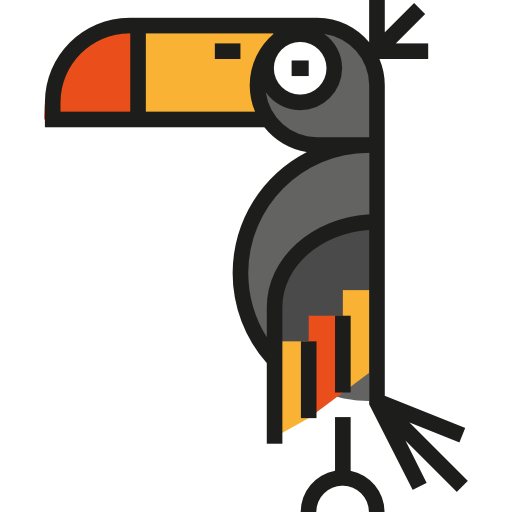 Toucan Detailed Straight Lineal color icon
