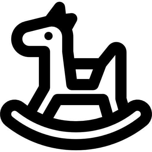 schaukelpferd Basic Rounded Lineal icon