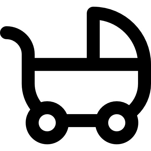 carrinho de bebê Basic Rounded Lineal Ícone
