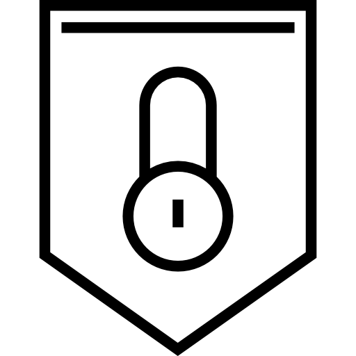 安全 Detailed Straight Lineal icon