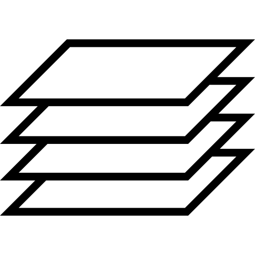 warstwy Detailed Straight Lineal ikona