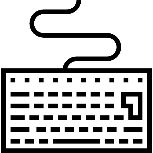 klawiatura Detailed Straight Lineal ikona