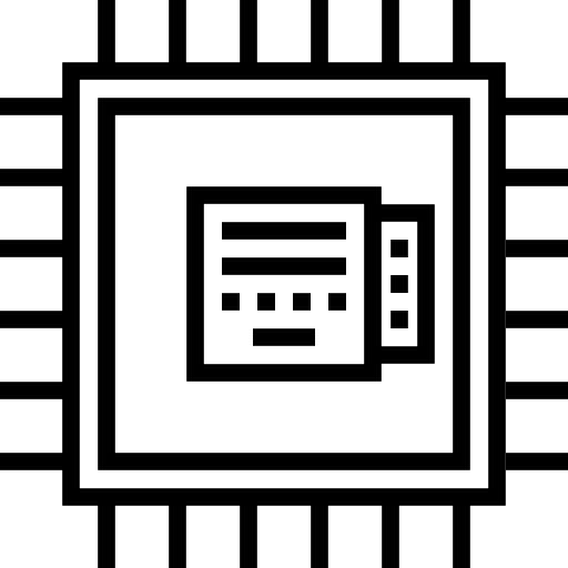 puce électronique Detailed Straight Lineal Icône