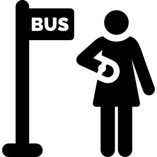 bushaltestelle Pictograms Fill icon