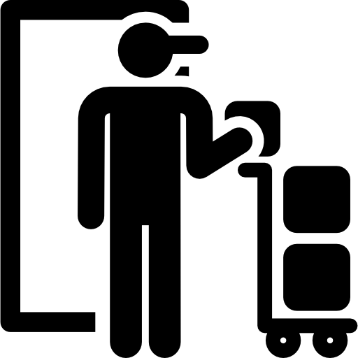 Delivery man Pictograms Fill icon