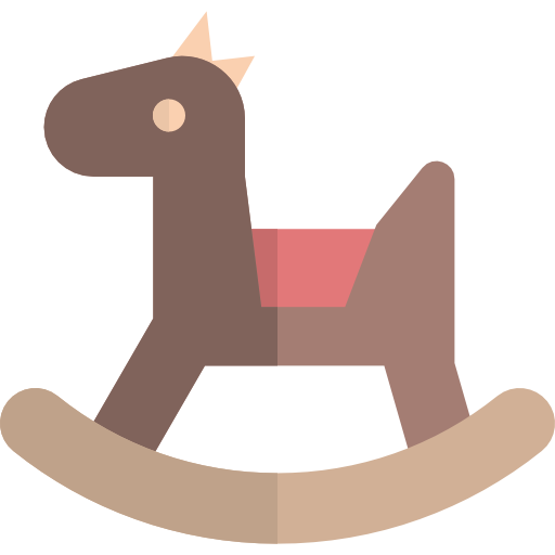 caballo mecedora Basic Rounded Flat icono