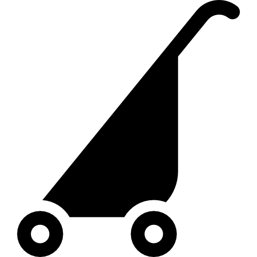 carrito de bebé Basic Rounded Filled icono