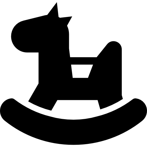 caballo mecedora Basic Rounded Filled icono