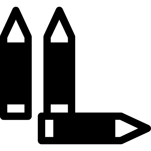 Pencils Basic Rounded Filled icon