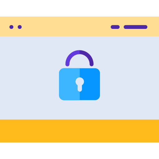 Seguridad en la web SBTS2018 Flat icono