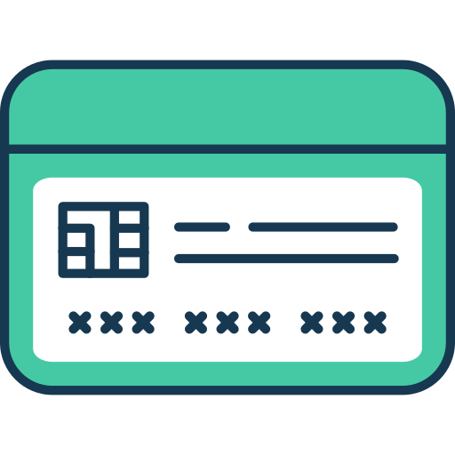 Tarjeta de crédito SBTS2018 Lineal Color icono