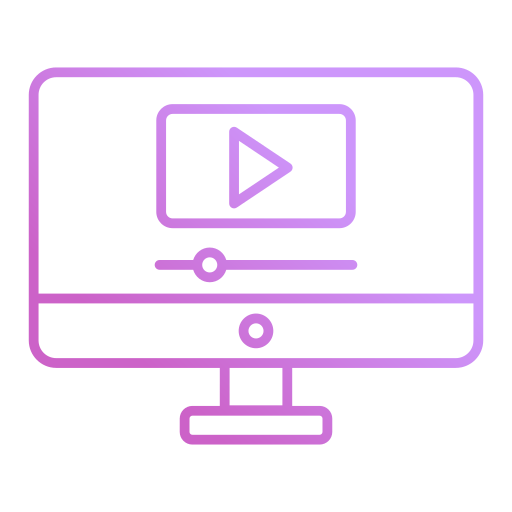 videotutorial Generic gradient outline icono