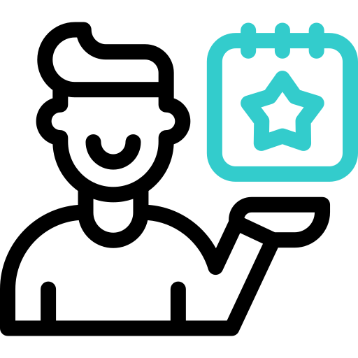 gestión de eventos Basic Accent Outline icono