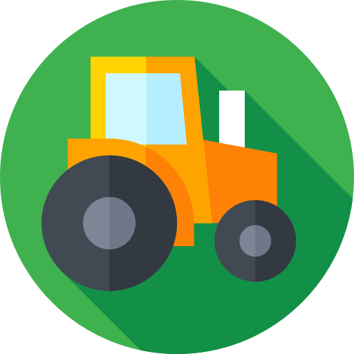 tractor Flat Circular Flat icoon