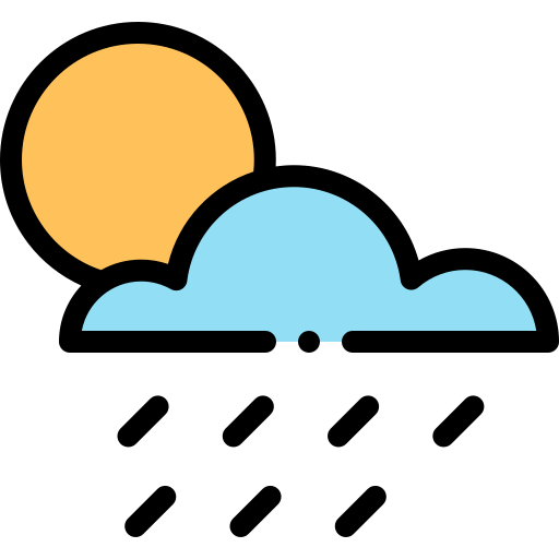 구름 Detailed Rounded Lineal color icon
