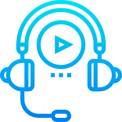 Audio srip Gradient icon