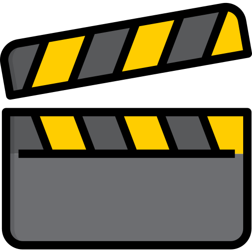 Cinema srip Lineal Color icon