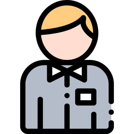 Waiter Detailed Rounded Lineal color icon