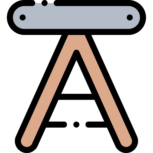 Stool Detailed Rounded Lineal color icon