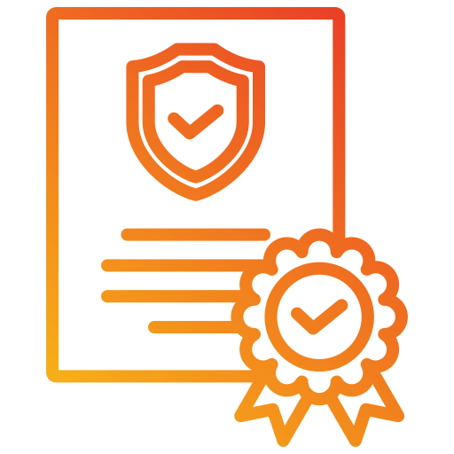 certificado Generic gradient outline icono
