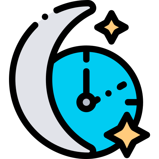 Night Detailed Rounded Lineal color icon