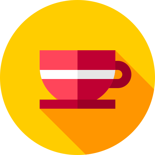 Coffee mug Flat Circular Flat icon