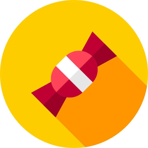 Caramelo Flat Circular Flat icono
