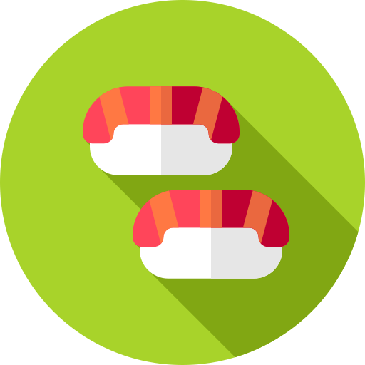 sushi Flat Circular Flat ikona