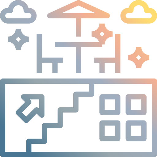 テラス Skyclick Gradient icon