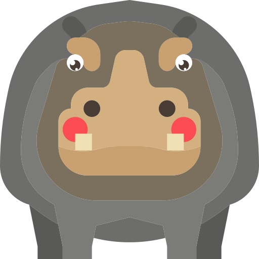 Hipopótamo Skyclick Flat icono