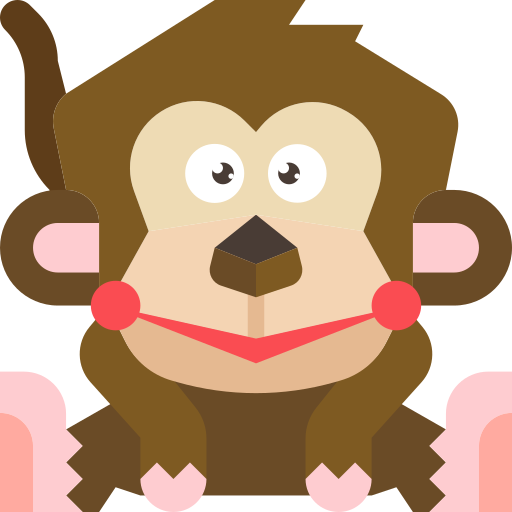 Monkey Skyclick Flat icon