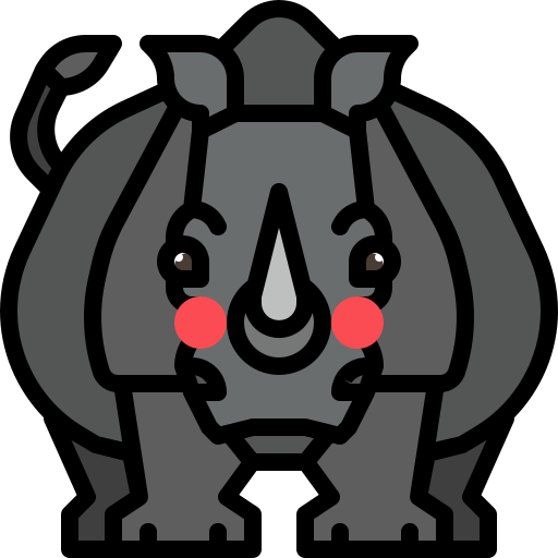 Rinoceronte Skyclick Lineal Color icono