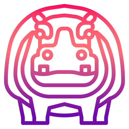 nijlpaard Skyclick Gradient icoon