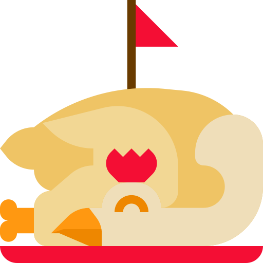 Chicken Skyclick Flat icon