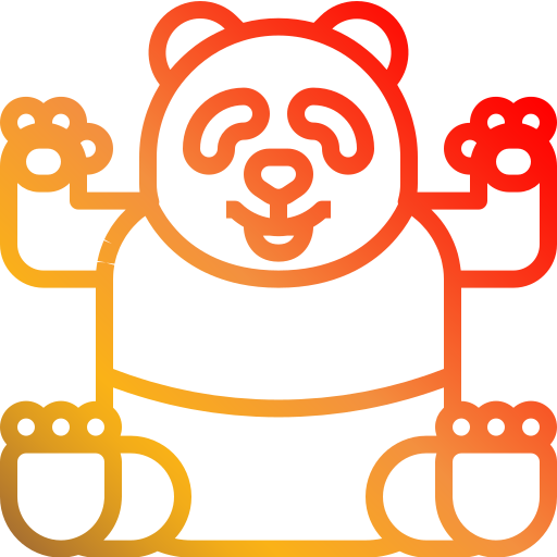 oso panda Skyclick Gradient icono