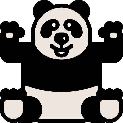 Panda bear Skyclick Lineal Color icon
