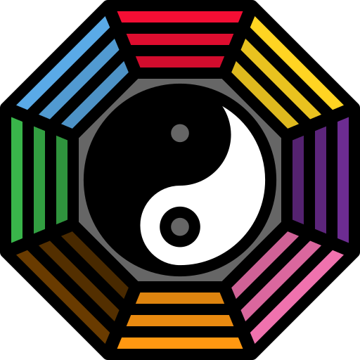 yin yang Skyclick Lineal Color icoon