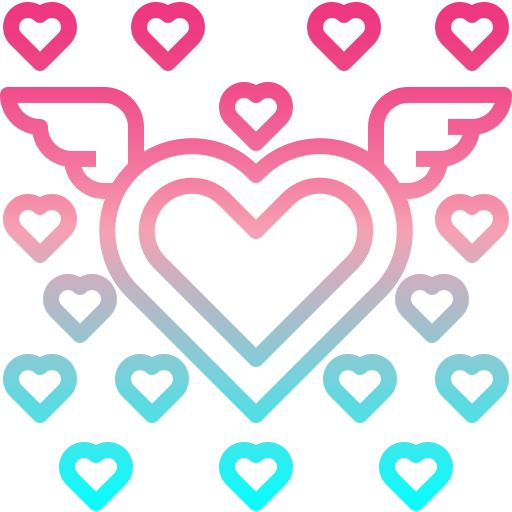 Heart Skyclick Gradient icon