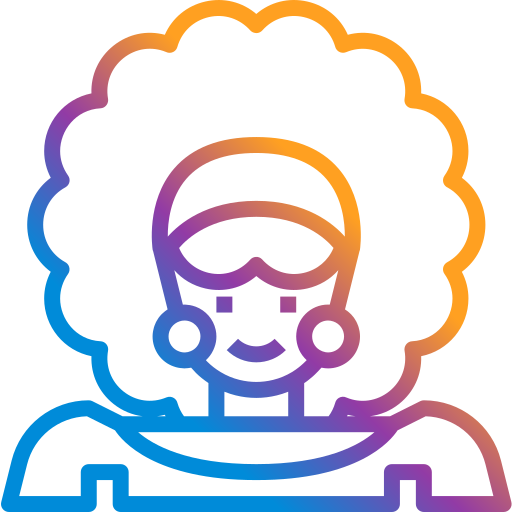 Afro Skyclick Gradient icono