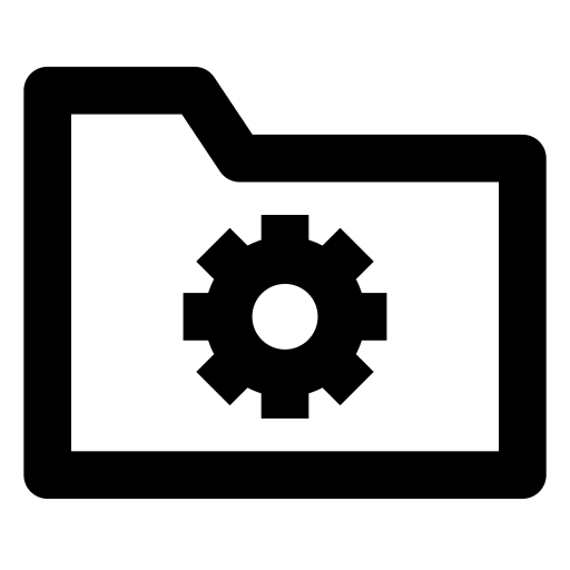 Папка настроек Generic black outline иконка