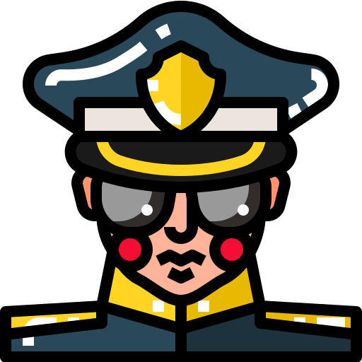 警察 Skyclick Lineal Color icon